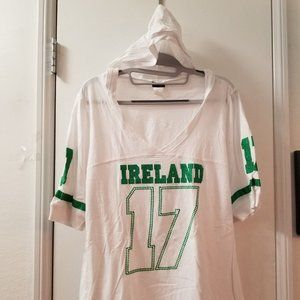 St. Patrick's day screened glitter #17 Ireland hoodie football tee